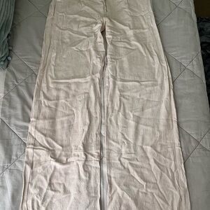 Stradivarius Beige Linen Pants